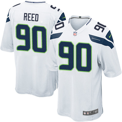 Men's Game Jarran Reed Nike Jersey White Road - #90 NFL Seattle Seahawks